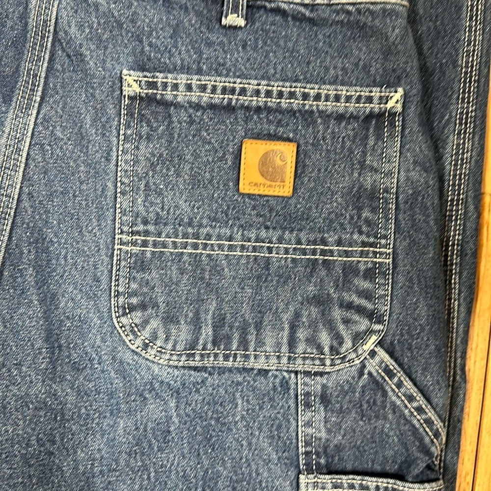 Carhartt Original Dungaree Fit‎ Denim Workwear Jeans, 35 x 32, wide legs, EUC! - Picture 7 of 7